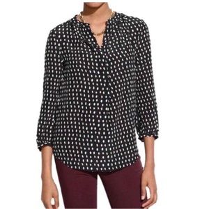 Madewell Silk Poet Blouse in Paint Dot